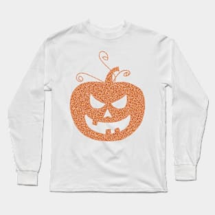 Glitter evil pumpkin in orange Long Sleeve T-Shirt